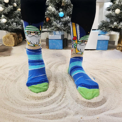 Gnome Surfer Socks from the Sock Panda (Adult Large - Men's Shoe Sizes 8 - 12)