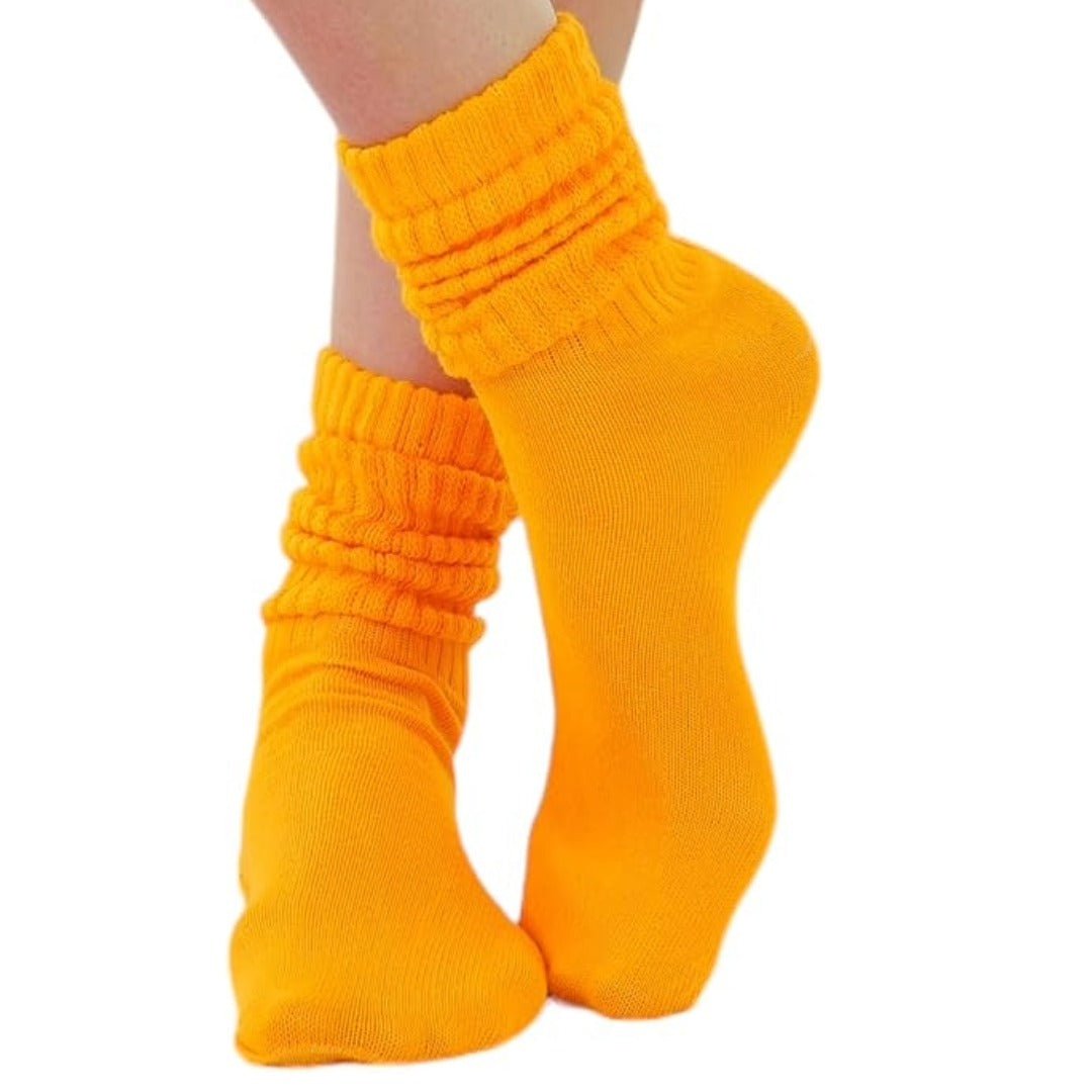 Gold Slouch Socks (Adult Medium - Women's Shoe Sizes 5 - 10)
