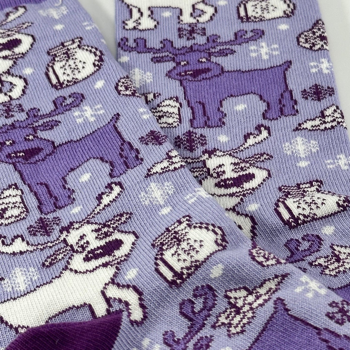 Goofy Reindeer Socks (Adult Small - Shoe Sizes 2 - 5)