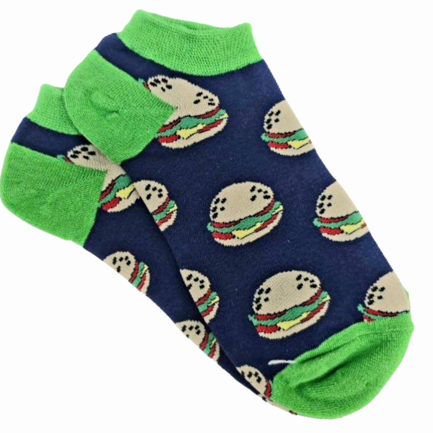 Hamburger Patterned Socks (Adult Medium - Women's Shoe Sizes 5 - 10)