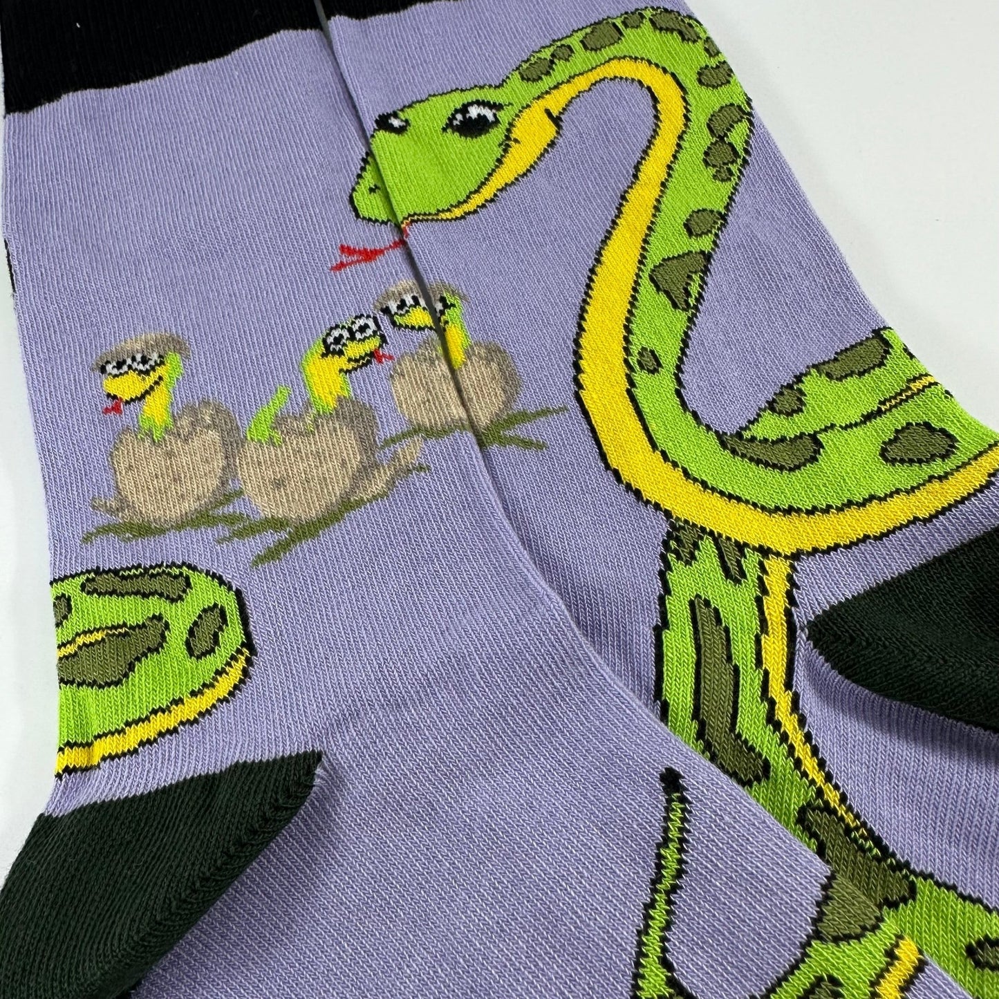 Happy Tree Snake with Babies Socks from the Sock Panda (Adult Small)