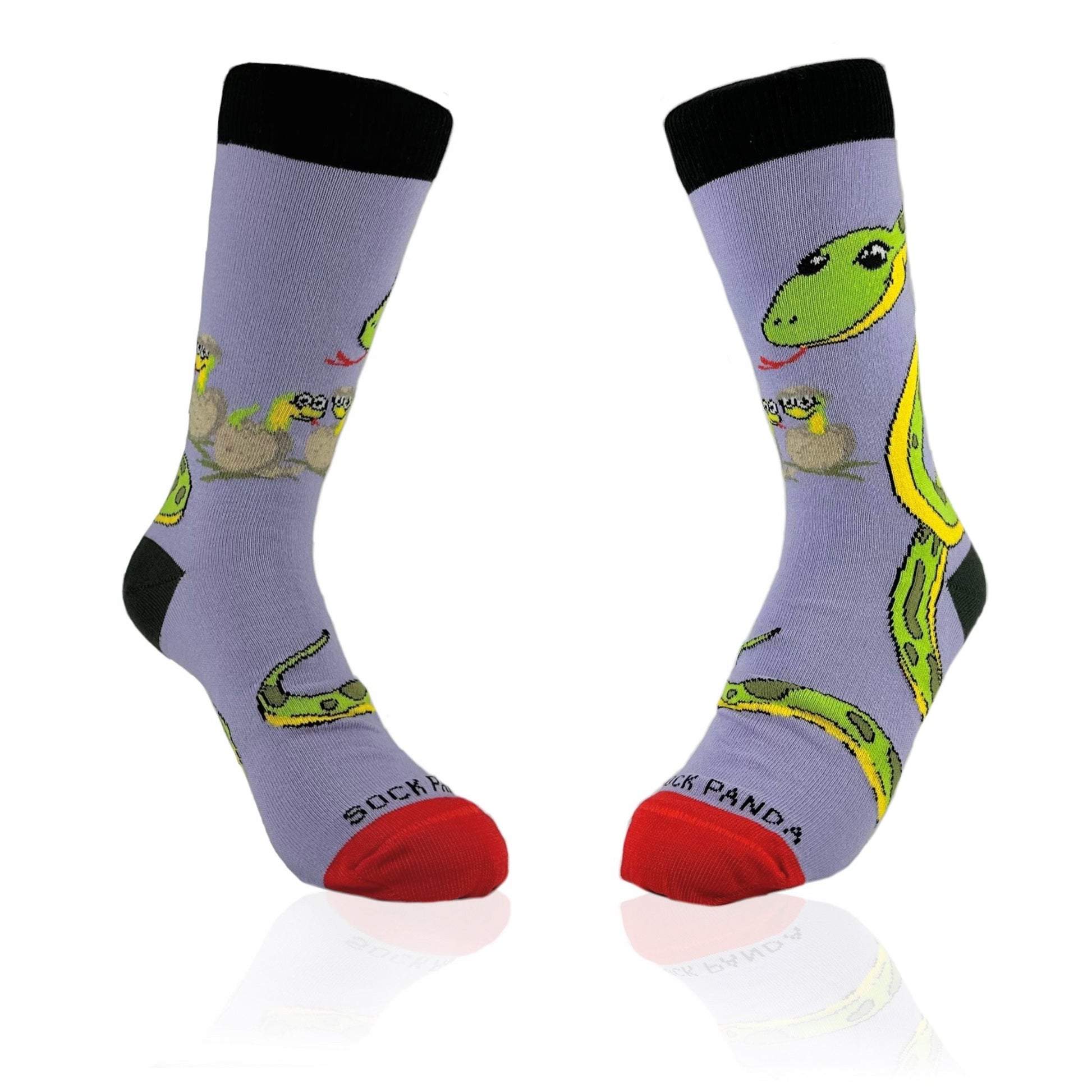 Happy Tree Snake with Babies Socks from the Sock Panda (Adult Small)