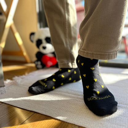 Heart Patterned Socks from the Sock Panda (Adult Large - Men's Shoe Sizes 8 - 12)