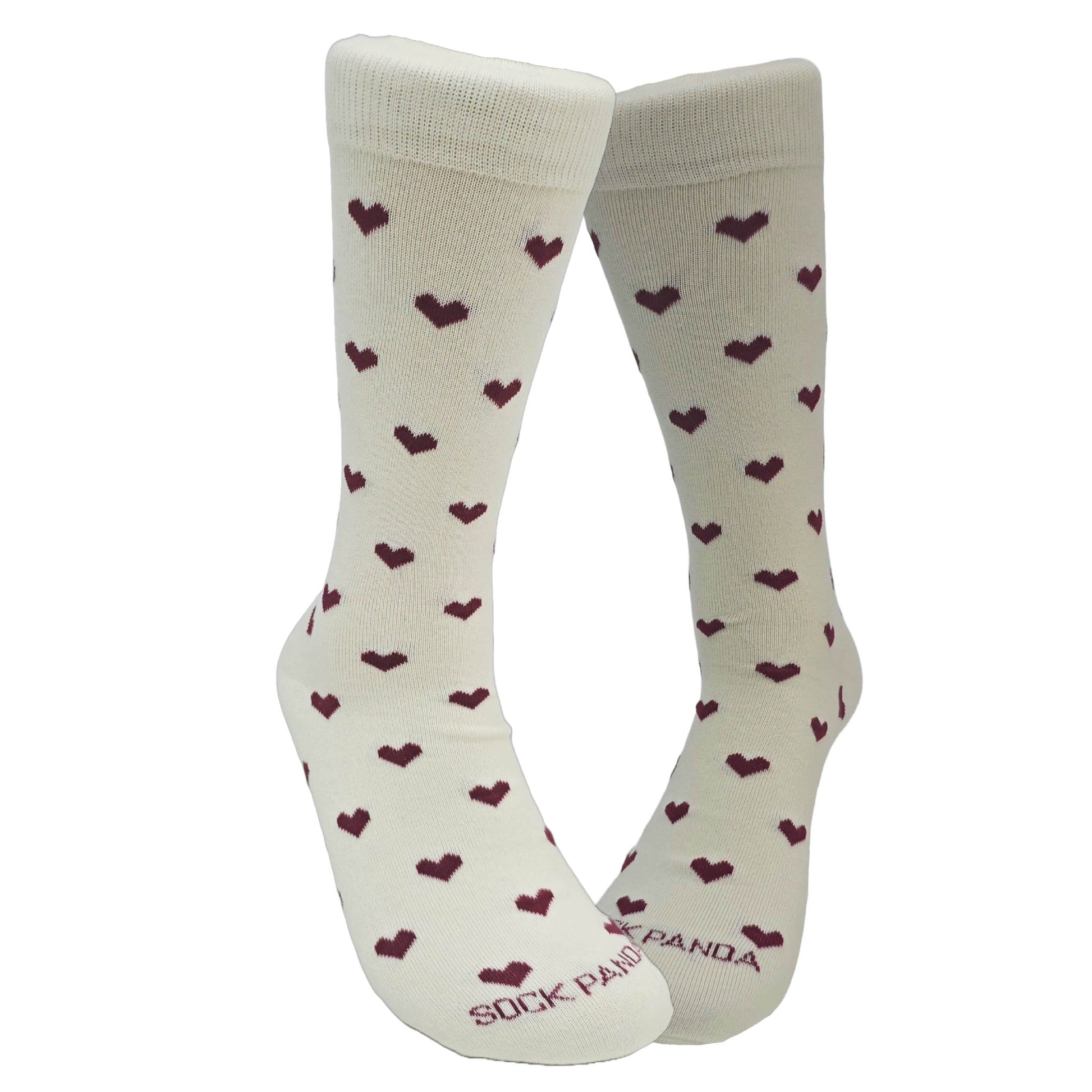 Heart Patterned Socks from the Sock Panda (Adult Large - Men's Shoe Sizes 8 - 12)