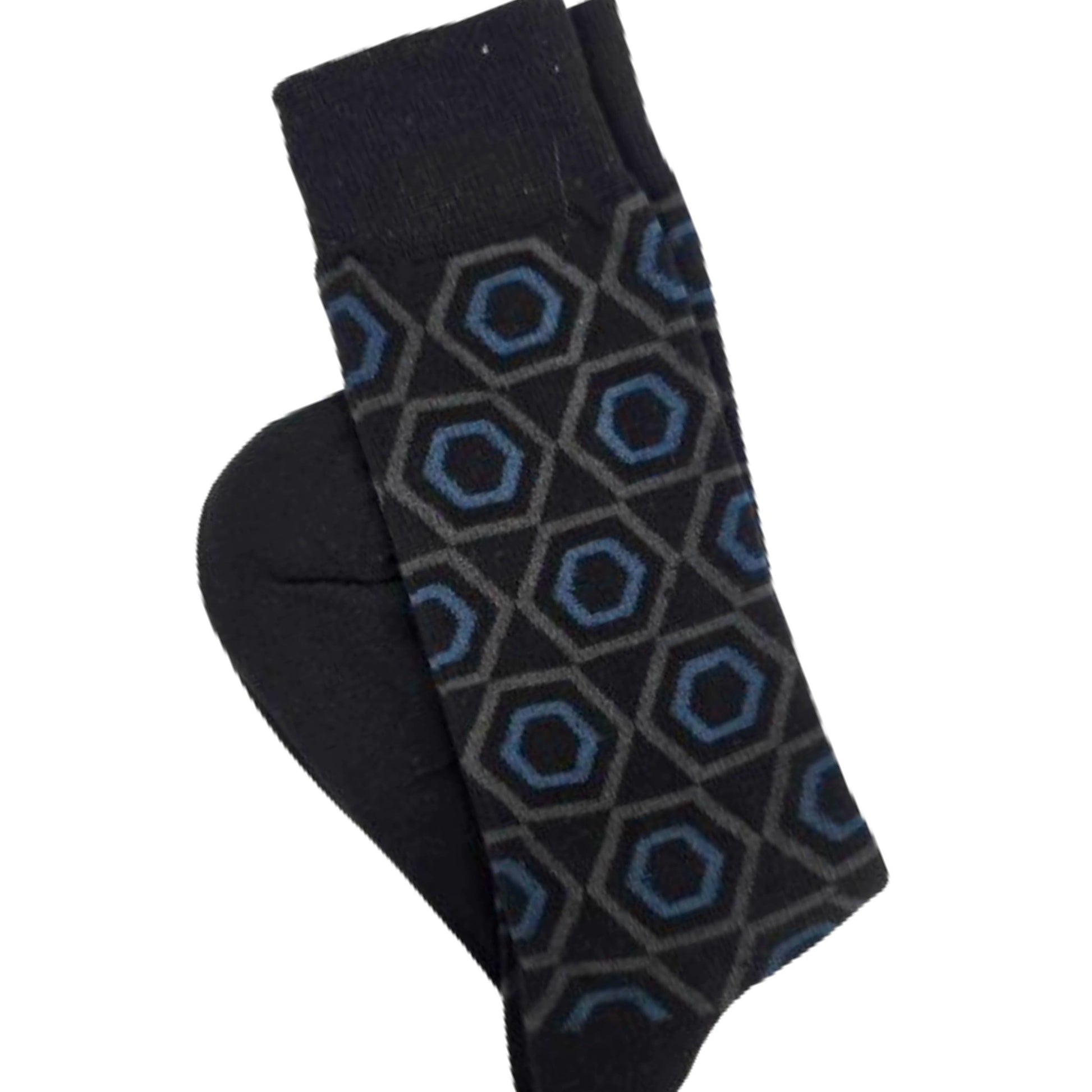 Hexagon Pattern Socks (Adult Large - Men's Shoe Sizes 8 - 12)