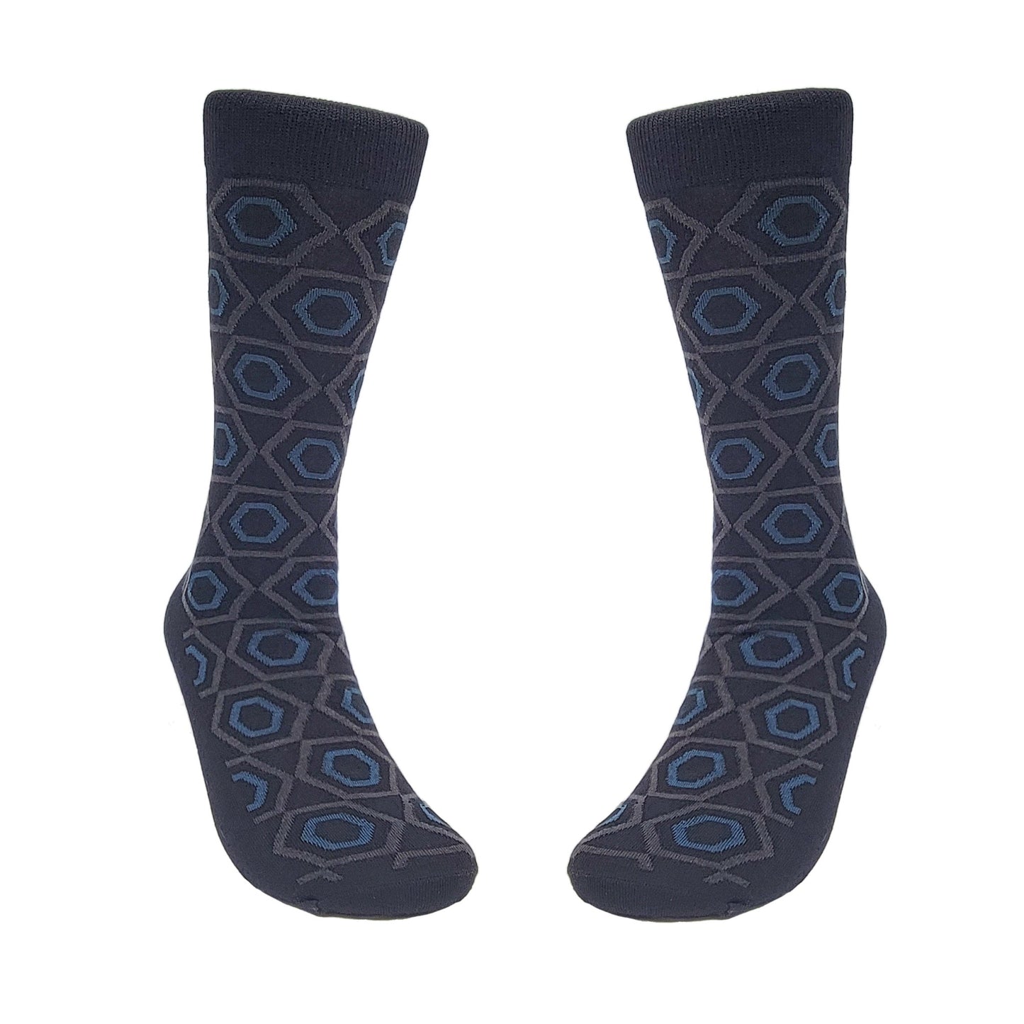 Hexagon Pattern Socks (Adult Large - Men's Shoe Sizes 8 - 12)