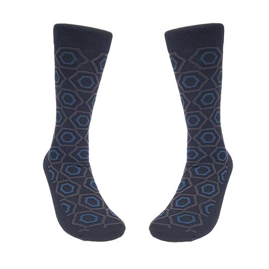 Hexagon Pattern Socks (Adult Large - Men's Shoe Sizes 8 - 12)
