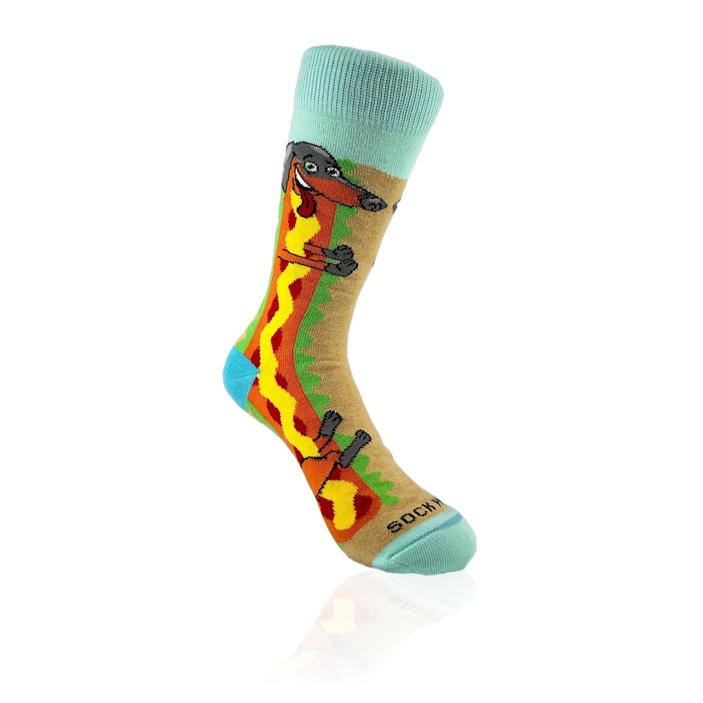 Hot Dog from the Sock Panda (Adult Small - Shoe Sizes 2 - 5)
