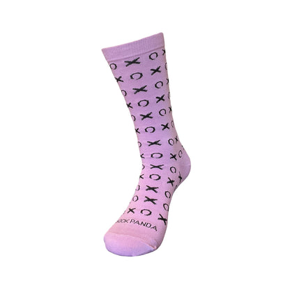 Hugs and Kisses (xoxo) Love Patterned Socks from the Sock Panda