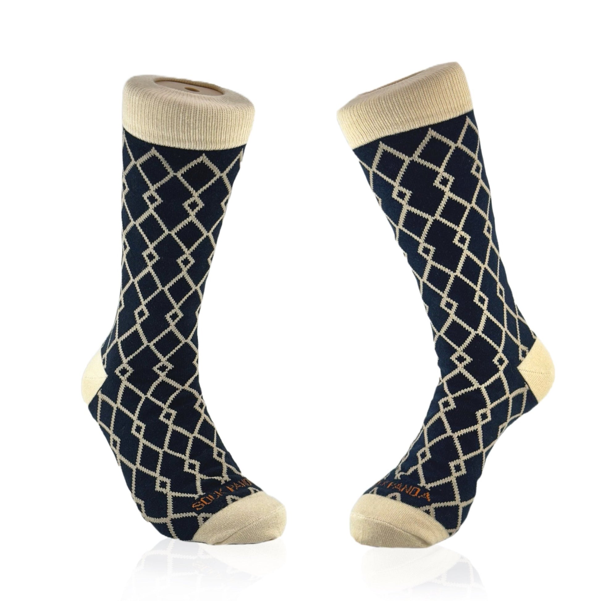 Interlocking Diamond Pattern Socks from the Sock Panda (Adult Large - Men's Shoe Sizes 8 - 12)