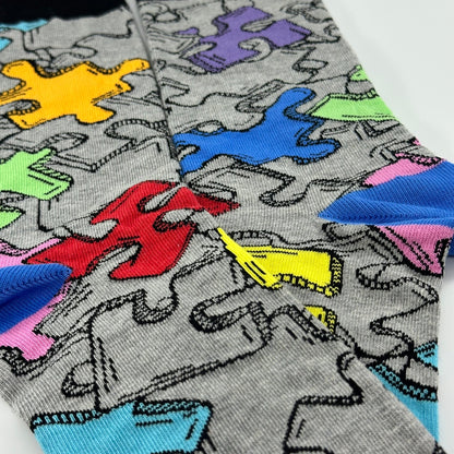 Jigsaw Puzzle Pattern Socks from the Sock Panda