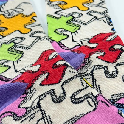 Jigsaw Puzzle Pattern Socks from the Sock Panda