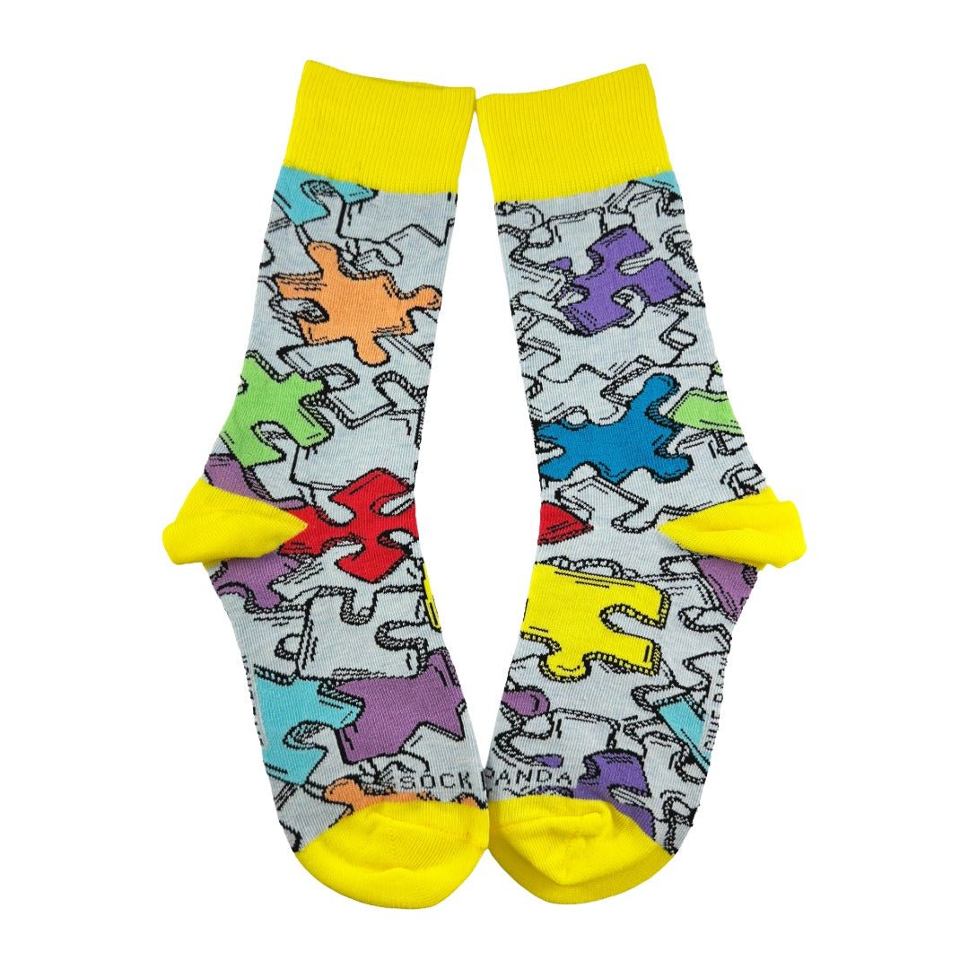 Jigsaw Puzzle Pattern Socks from the Sock Panda