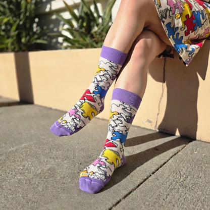 Jigsaw Puzzle Pattern Socks from the Sock Panda JigsawPuzzSm