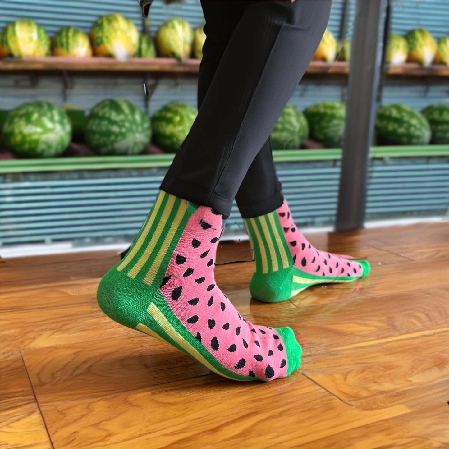 Juicy Watermelon Socks from the Sock Panda