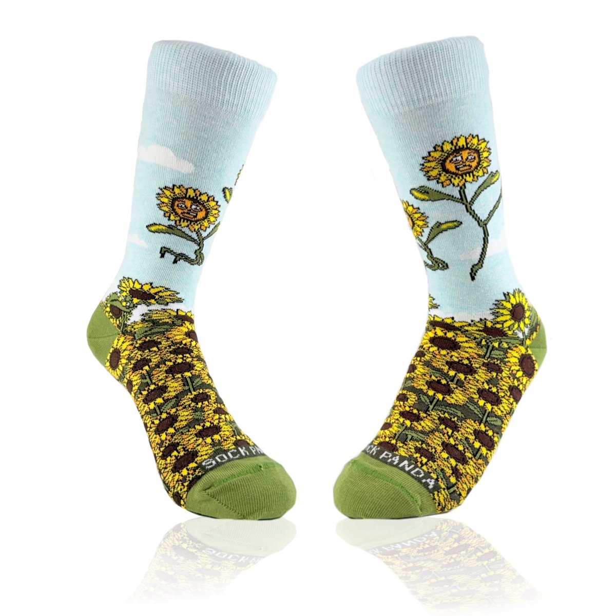 Jumping Sunflower Socks from the Socks Panda (Adult Small) JumpSunflowerSm