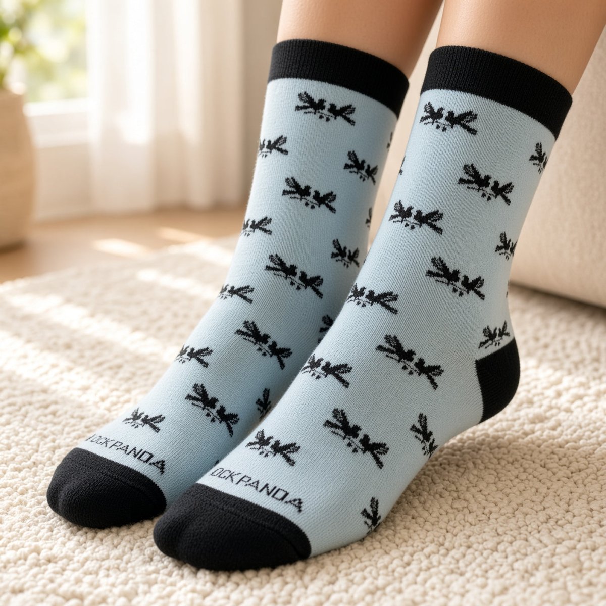 Kissing Love Birds Silhouette Socks from the Sock Panda (Adult Medium), KissBirdsMd