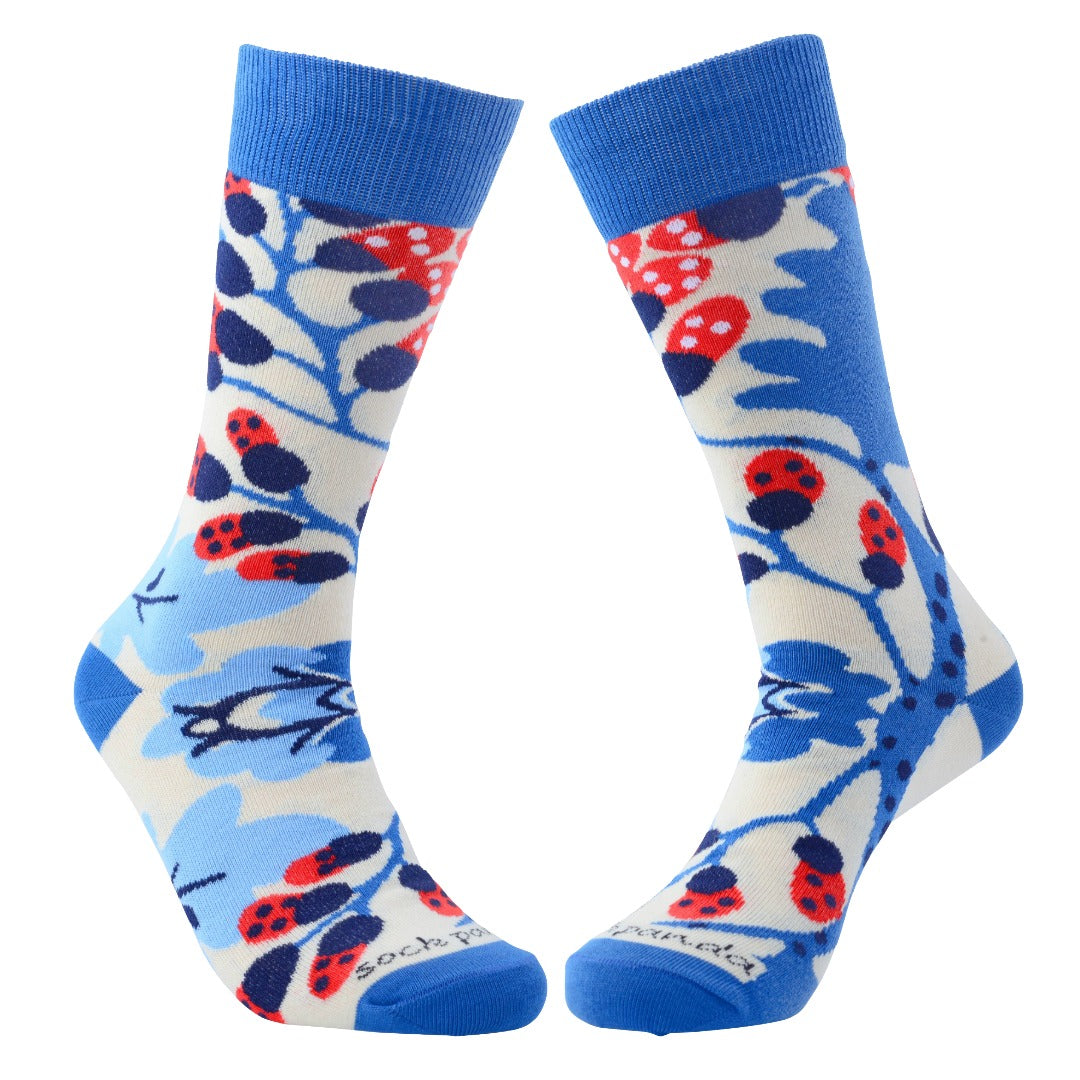 Abstract Ladybug in the Flowers Socks (Adult Medium)