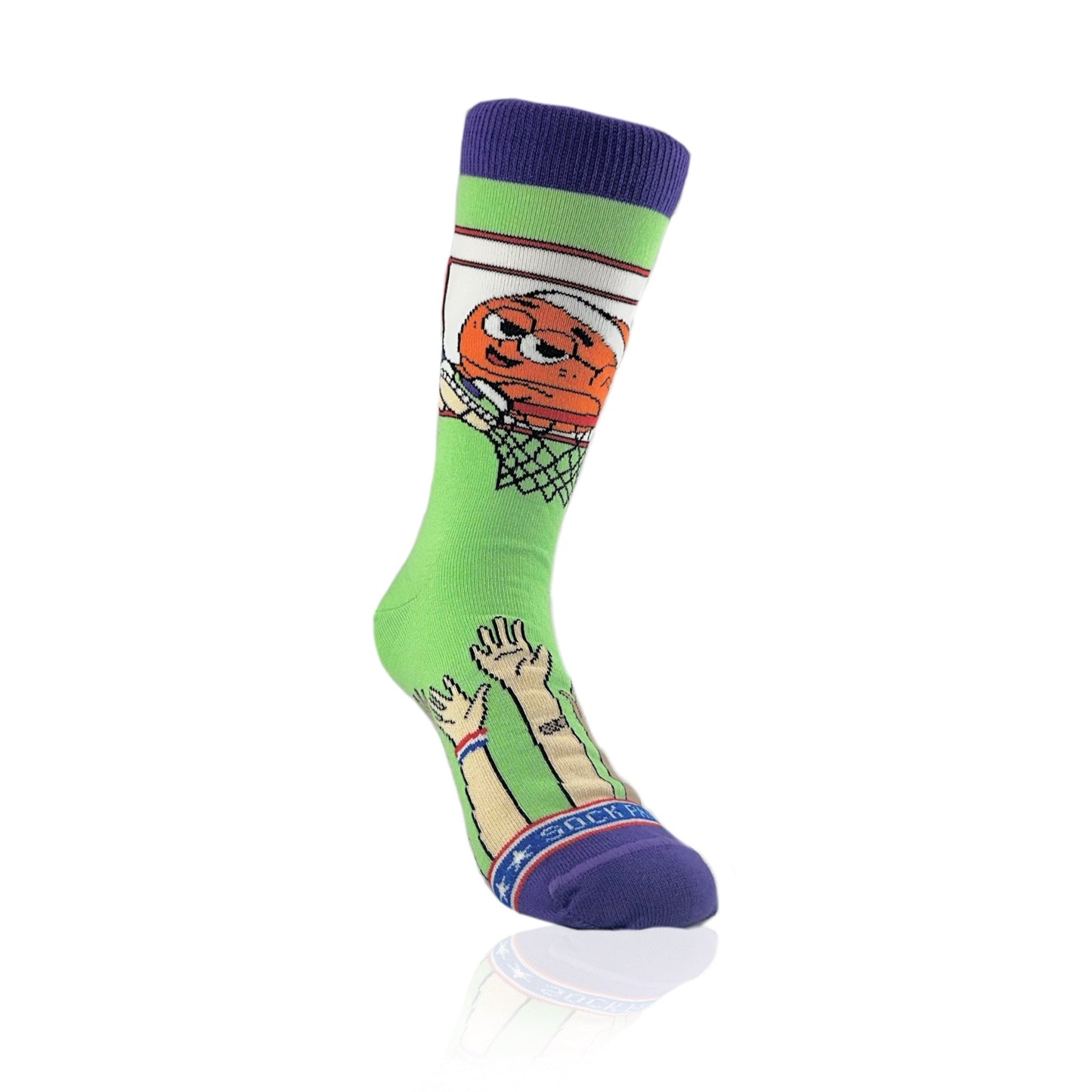 Lazy Basketball Socks from the Sock Panda (Adult Small)
