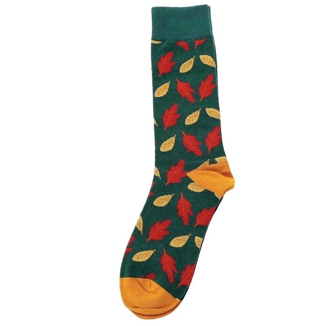 Leaf Socks from the Sock Panda (Adult Large - Men's Shoe Sizes 8 - 12)