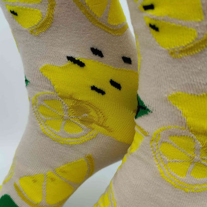Lemon Patterned Socks from the Sock Panda (Adult Large - Men's Shoe Sizes 8 - 12)