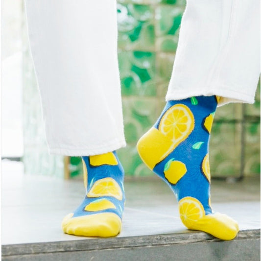 Lemon Patterned Socks from the Sock Panda (Adult Medium) LemonPrettyMd