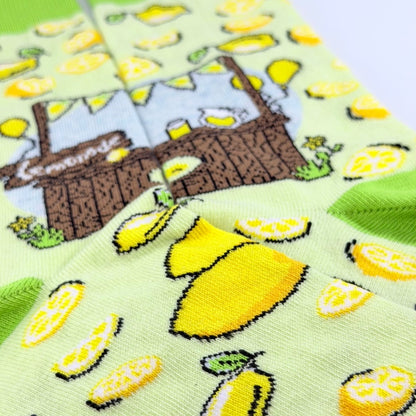 Lemonade Stand Socks from the Socks Panda (Adult Small) LemonStandSm