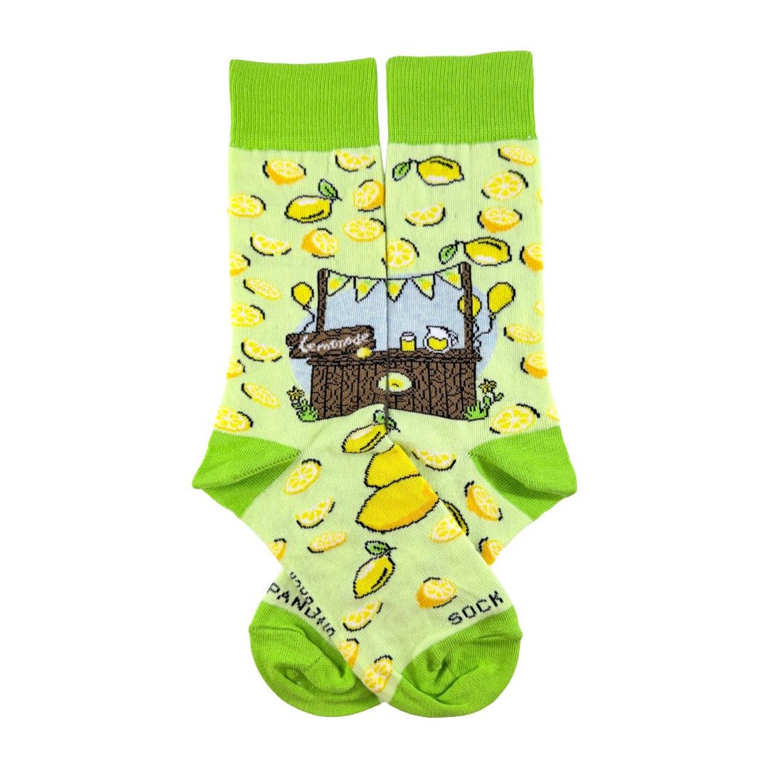 Lemonade Stand Socks from the Socks Panda (Adult Small) LemonStandSm