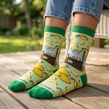 Lemonade Stand Socks from the Socks Panda (Adult Small) LemonStandSm