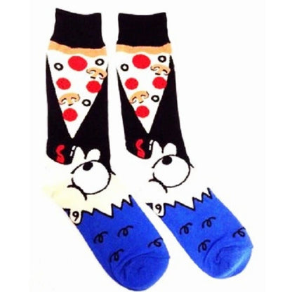 Let's Eat Pizza Socks (Adult Large - Men's Shoe Sizes 8 - 12) NV029