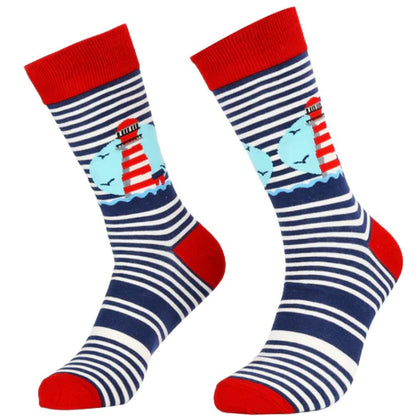Lighthouse Socks from the Sock Panda (Adult Large) LighthouseLg