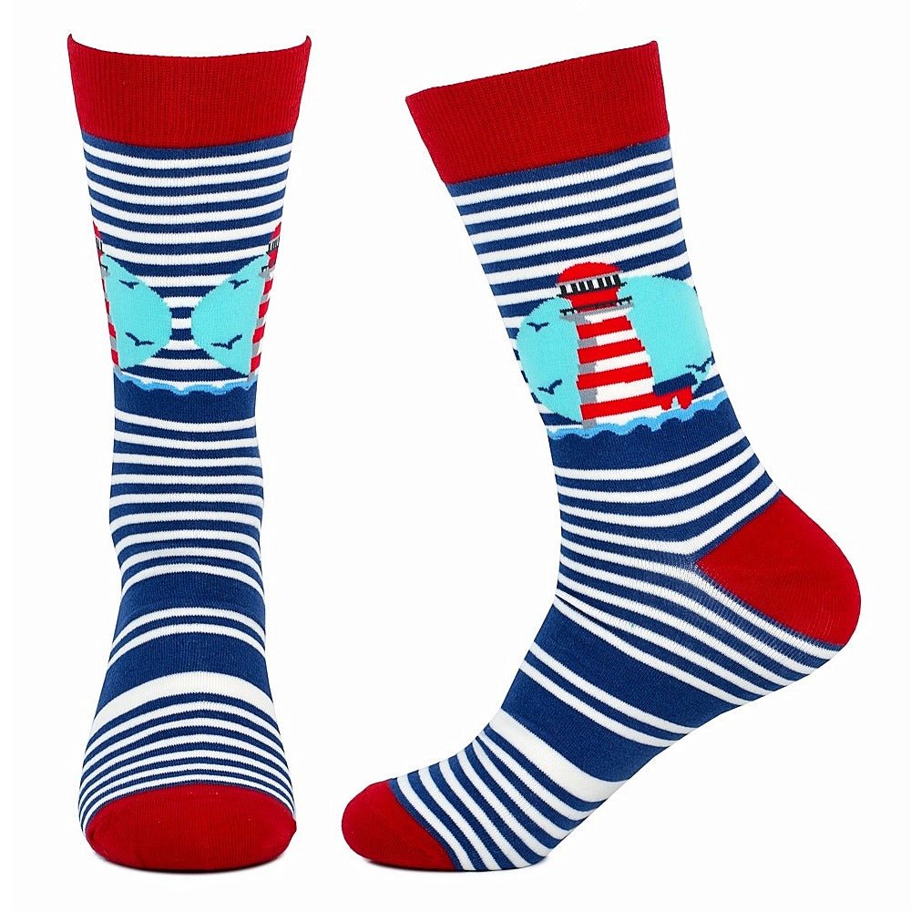 Lighthouse Socks from the Sock Panda (Adult Large) LighthouseLg
