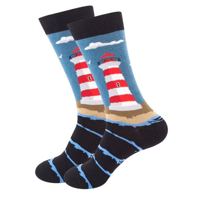 Lighthouse Socks from the Sock Panda (Adult Medium) LighthouseMd