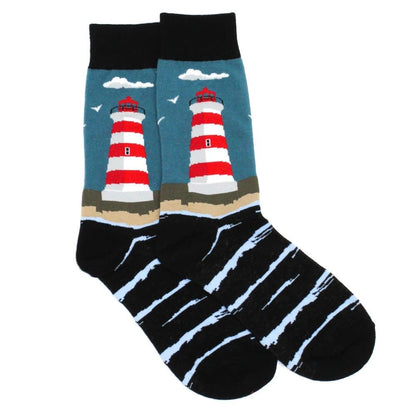 Lighthouse Socks from the Sock Panda (Adult Medium) LighthouseMd