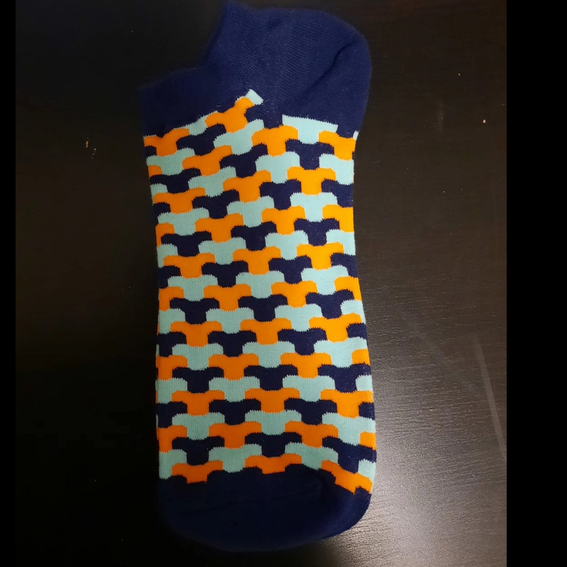 Links Patterned Ankle Socks (Adult Large - Men's Shoe Sizes 8 - 12)