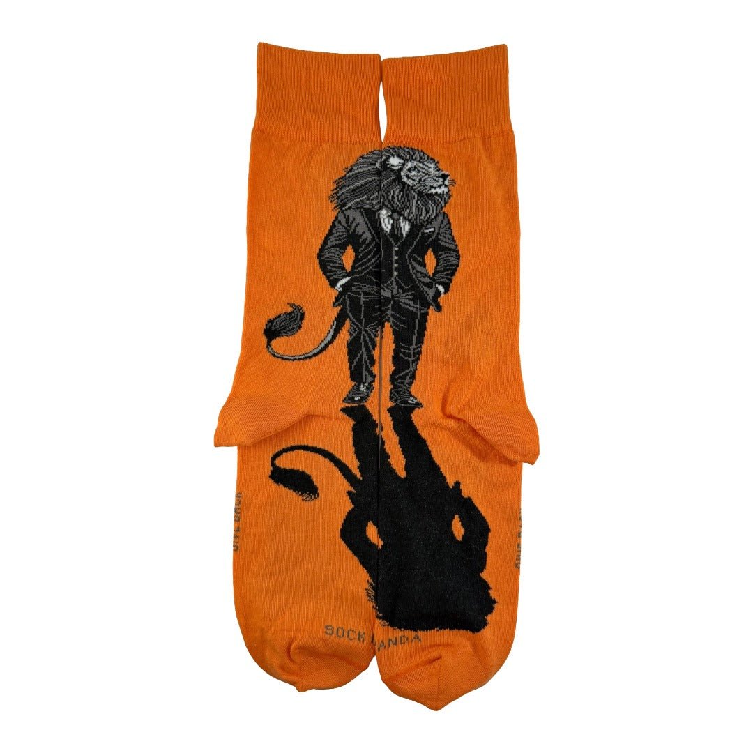 Lion Businessman Socks from the Sock Panda (Adult Large) LionBusinessLg