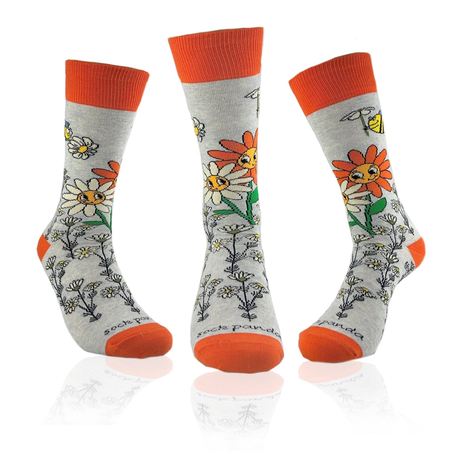 Love Flower Socks from the Sock Panda (Adult Medium - Women's Shoe Sizes 5 - 10)