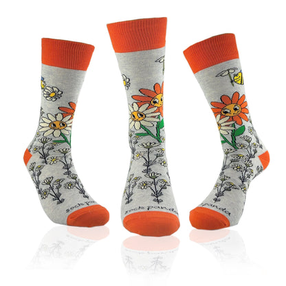 Love Flower Socks from the Sock Panda (Adult Medium - Women's Shoe Sizes 5 - 10)
