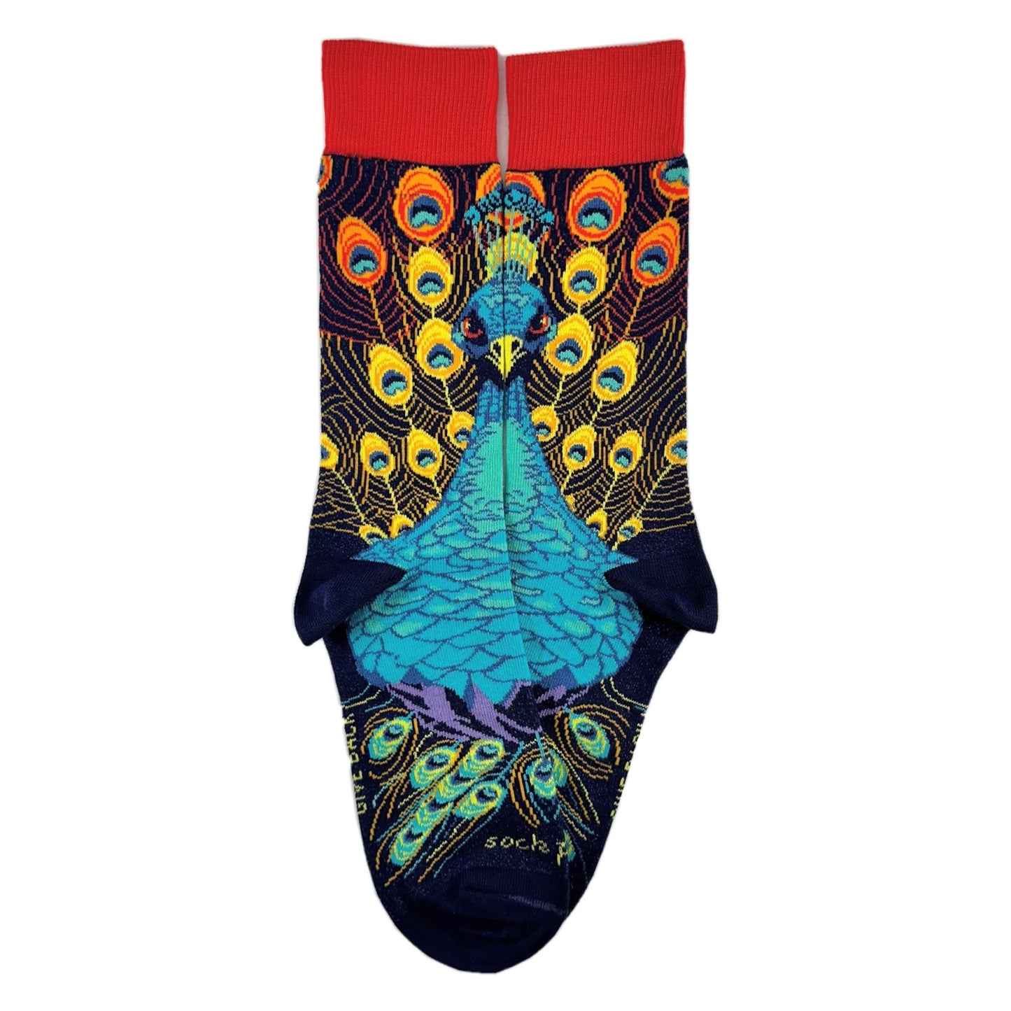 Magnificent Peacock Socks from the Sock Panda (Adult Medium - Women's Shoe Sizes 5 - 10)