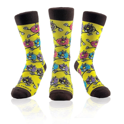 Marching Donuts Socks from the Sock Panda (Adult Small)