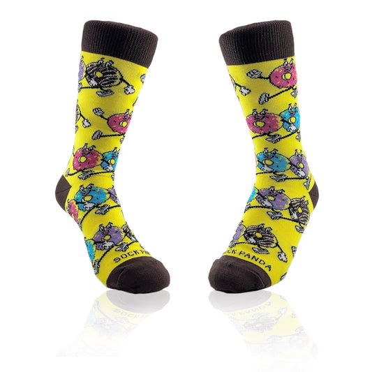 Marching Donuts Socks from the Sock Panda (Adult Small)