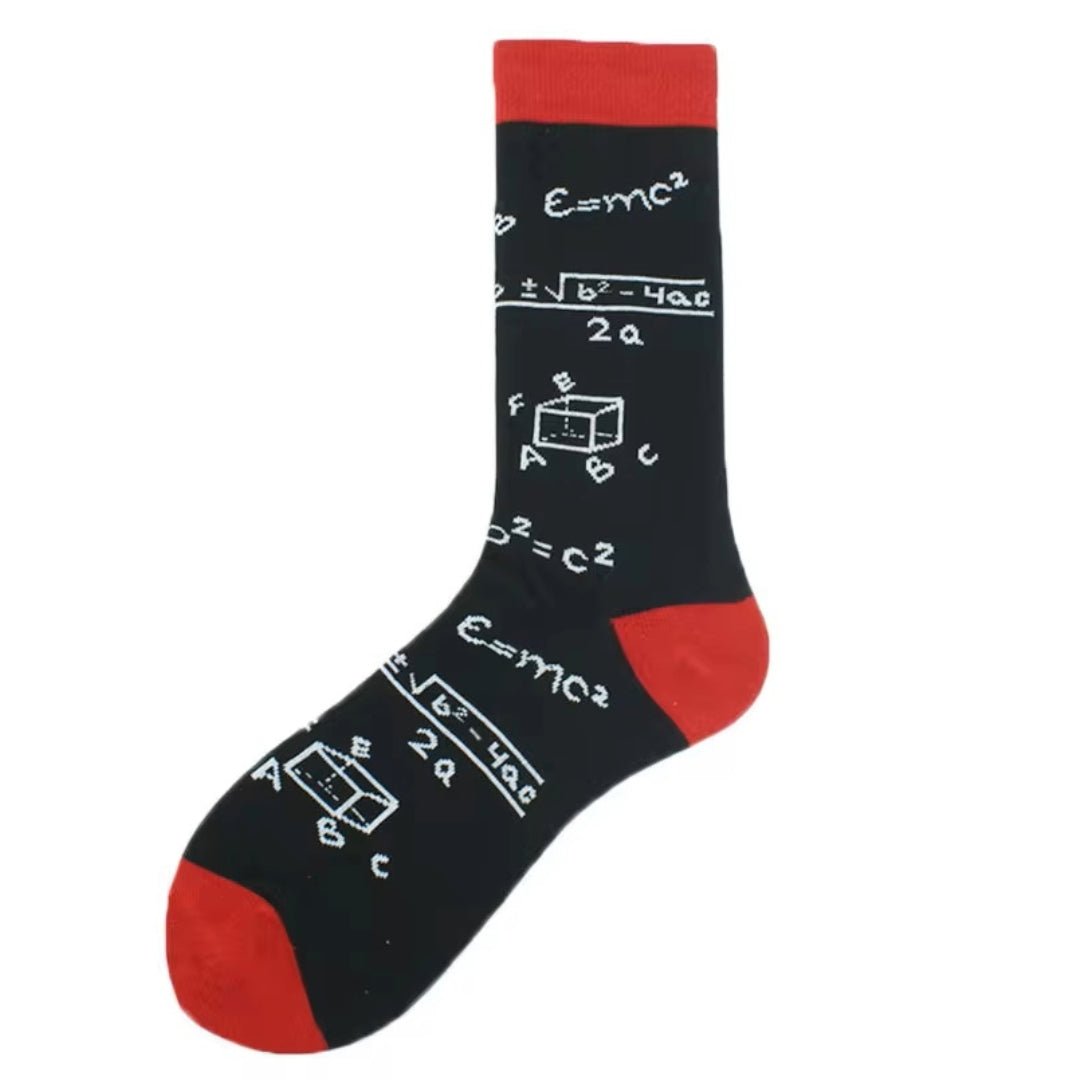 Math Socks from the Sock Panda (Adult Large - Men's Shoe Sizes 8 - 12)