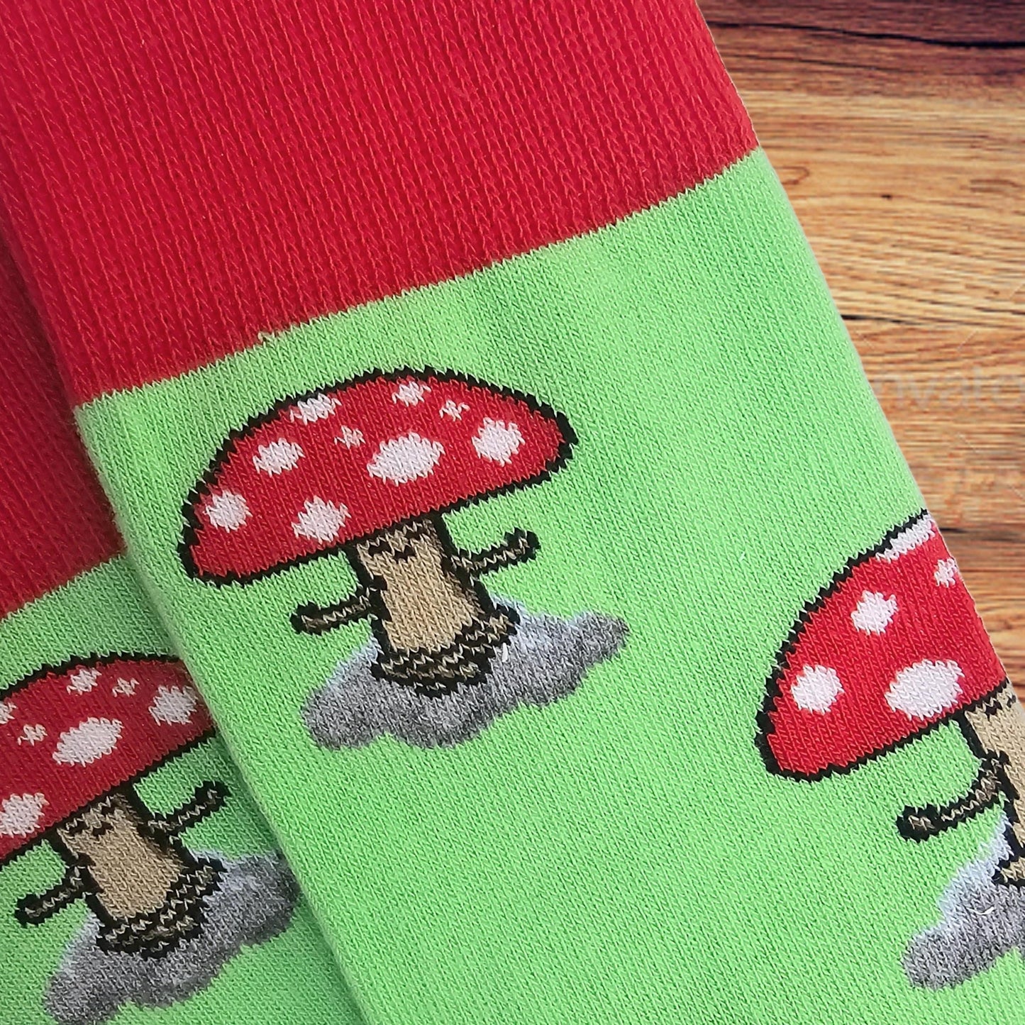 Meditating Mushroom Socks from the Sock Panda (Adult Small - Shoe Sizes 2 - 5)