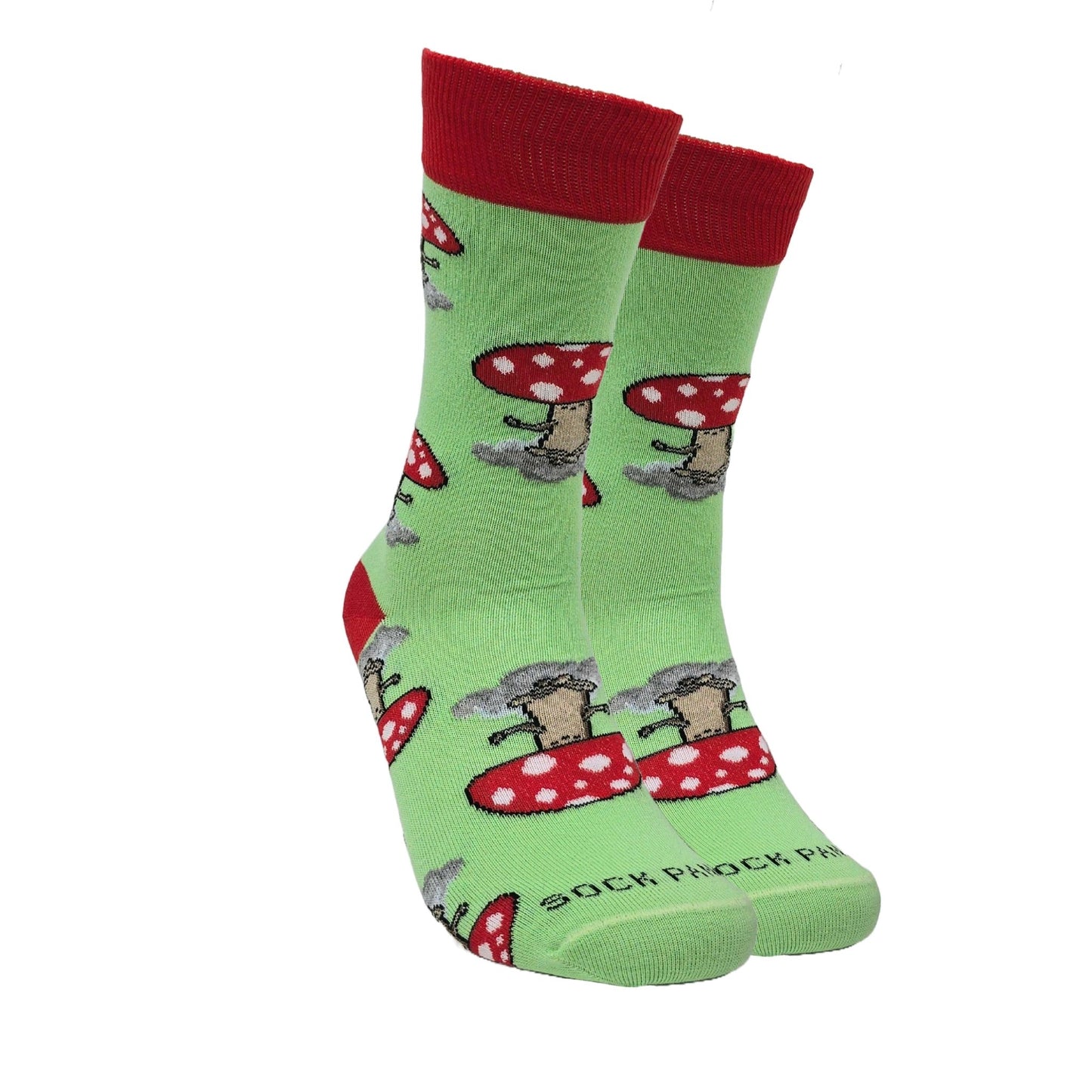 Meditating Mushroom Socks from the Sock Panda (Adult Small - Shoe Sizes 2 - 5)