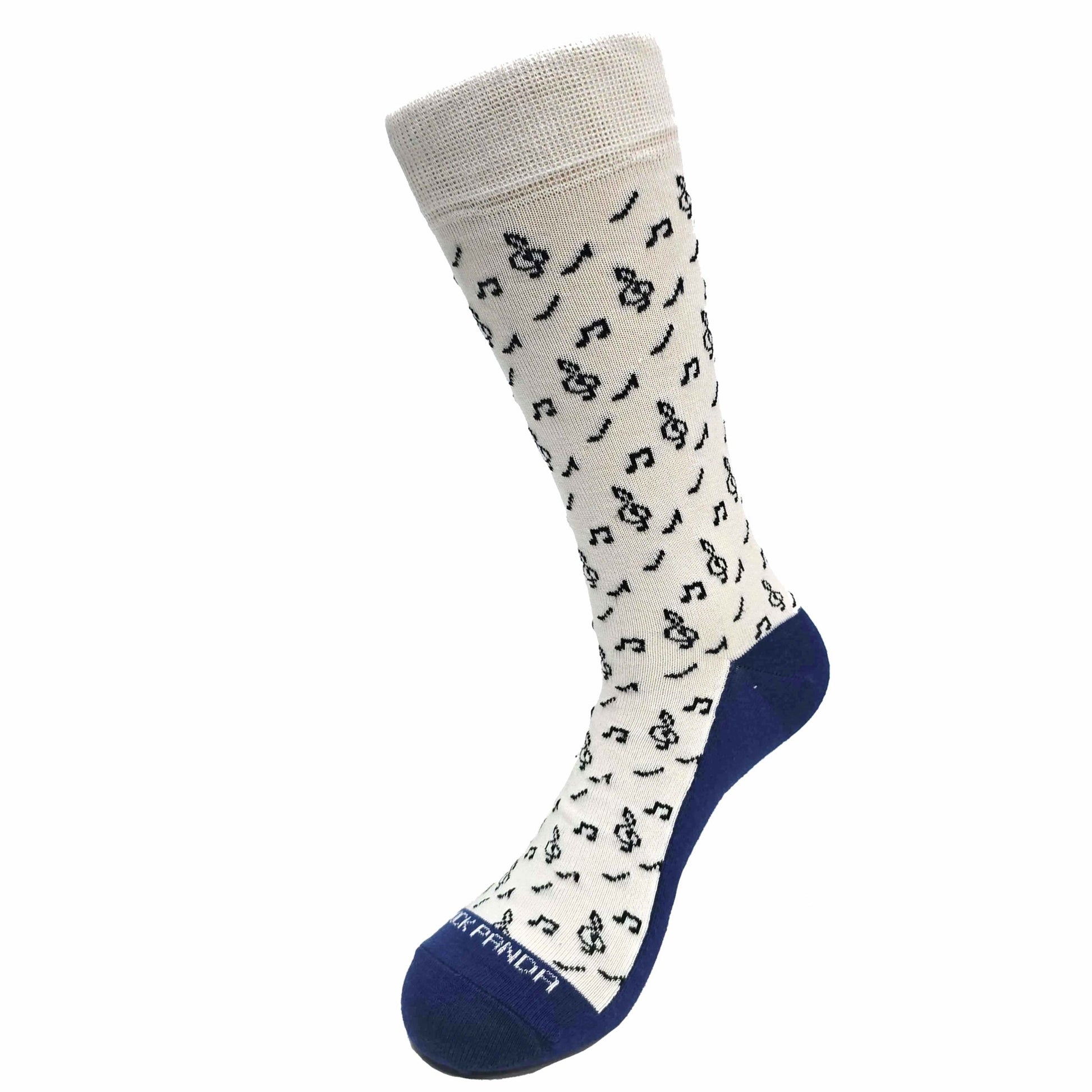 Melodic and Sophisticated Music Note Pattern Socks (Adult Large)