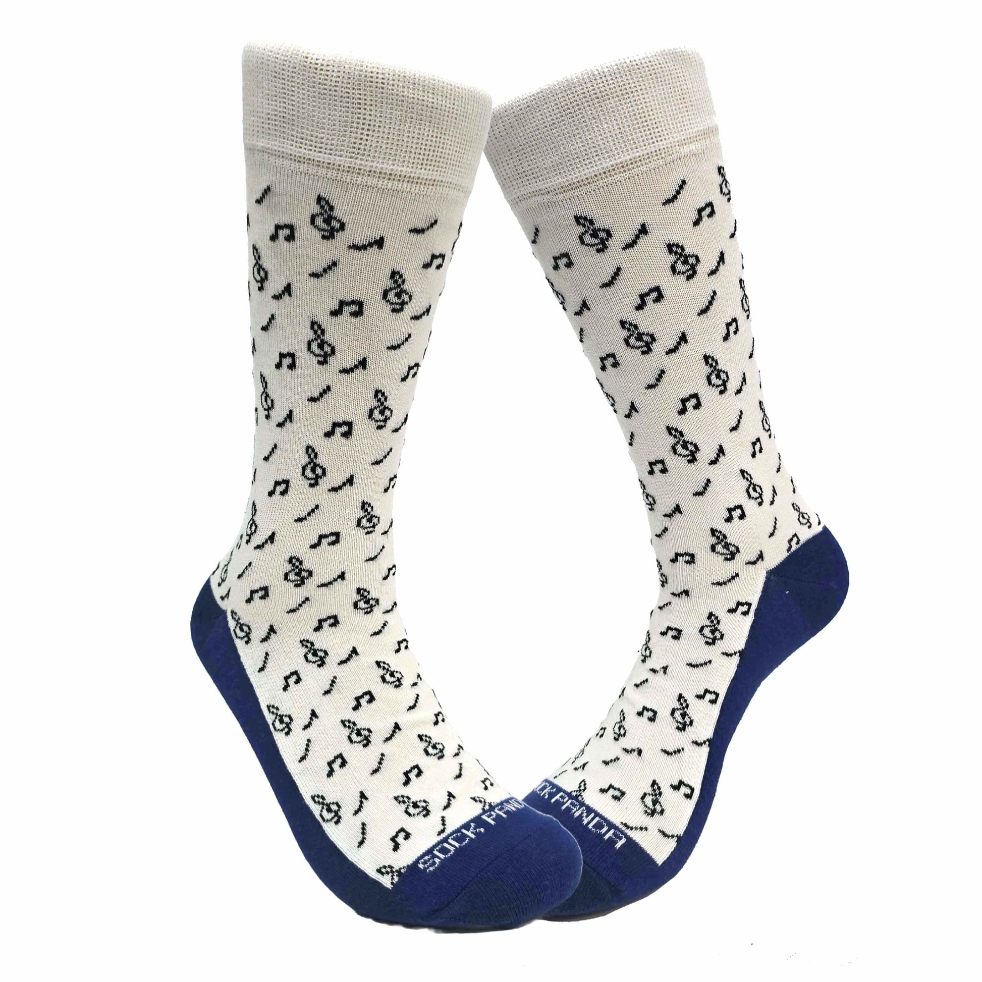 Melodic and Sophisticated Music Note Pattern Socks (Adult Large)