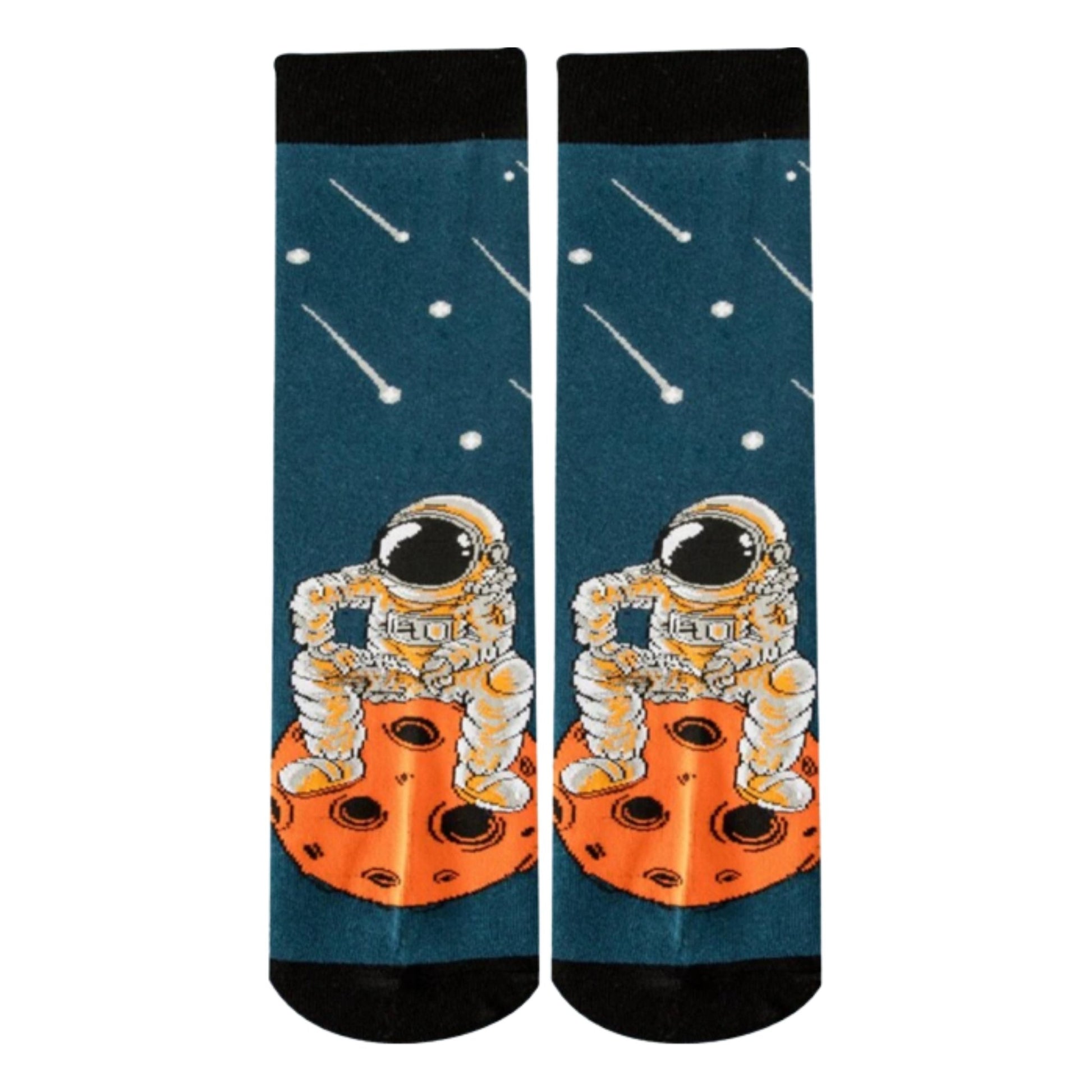 Moon Astronaut Socks from the Sock Panda (Adult Large - Men's Shoe Sizes 8 - 12)
