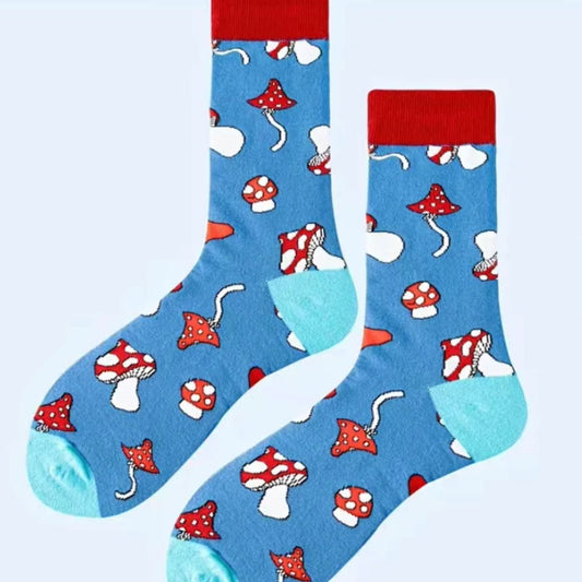 Mushroom Pattern Socks from the Sock Panda (Adult Large - Men's Shoe Sizes 8 - 12)