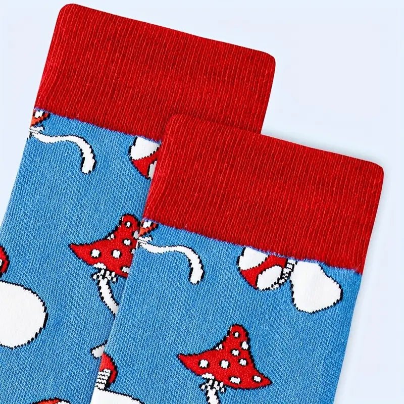 Mushroom Pattern Socks from the Sock Panda (Adult Large - Men's Shoe Sizes 8 - 12)