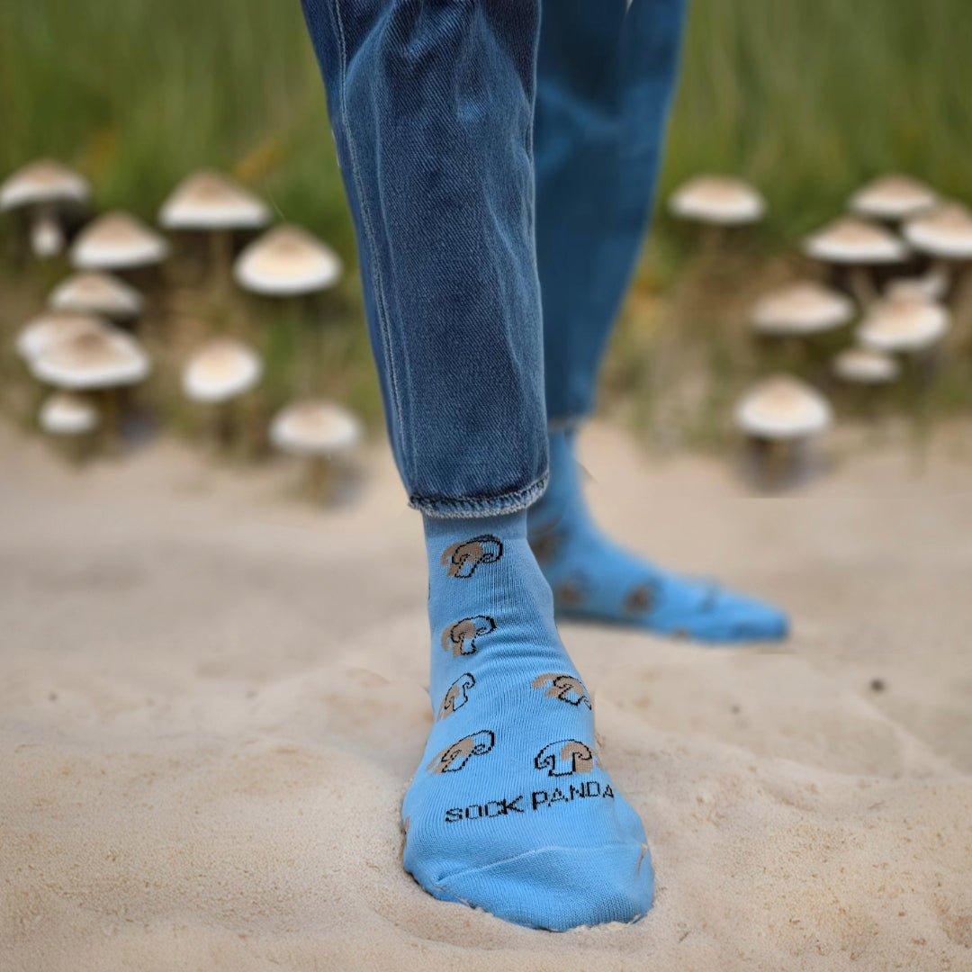 Mushroom Pattern Socks from the Sock Panda (Adult Large - Men's Shoe Sizes 8 - 12)
